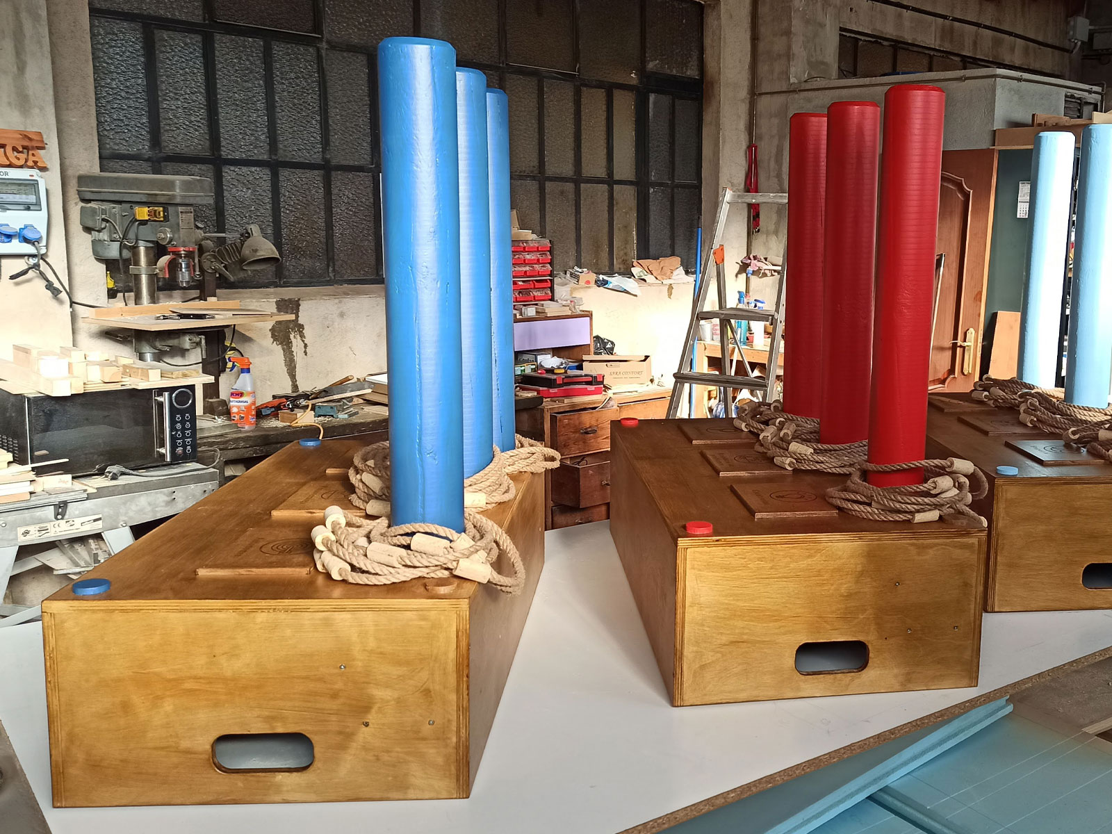 Jocs de fusta gegants a Tarragona, procés fabricació Taller Vincdebosc